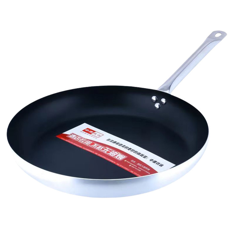 Eco friendly custom logo non stick round skillet pan with lid