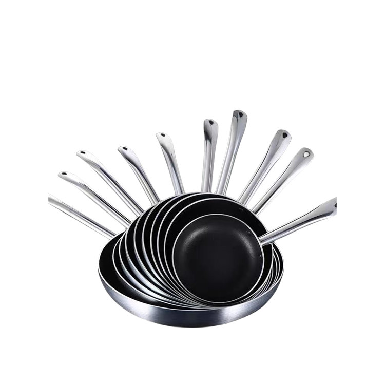 Customized logo aluminum pans non-stick cookware fry pan set