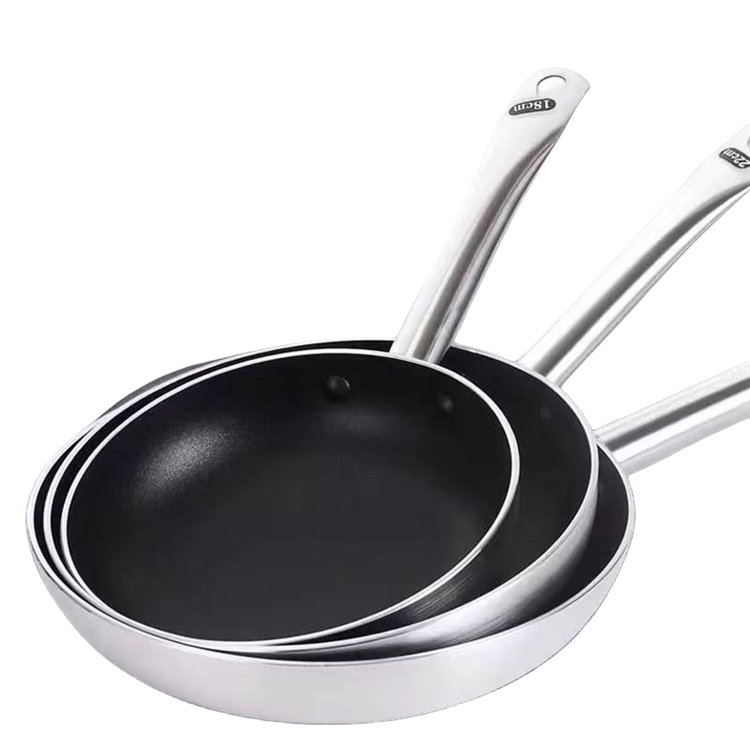 Customized logo aluminum pans non-stick cookware fry pan set