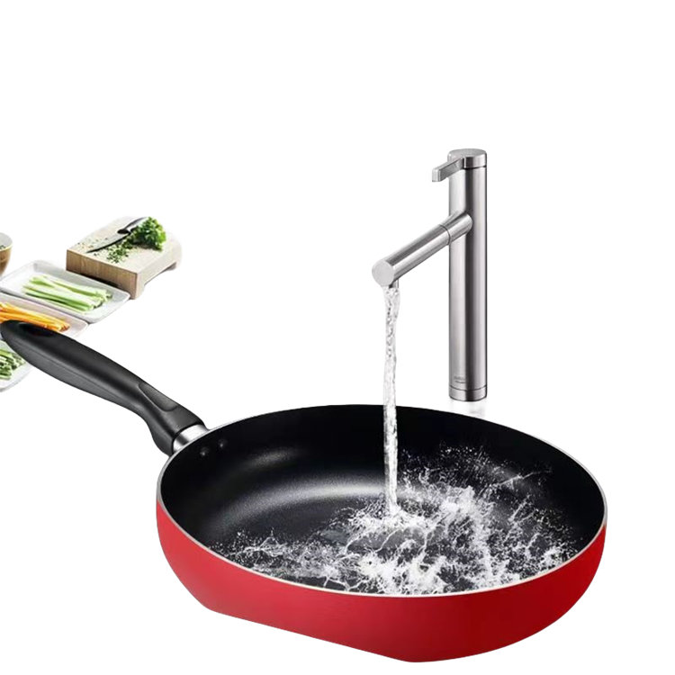 Multiuse custom non stick fry pan stock pot with tap dispenser