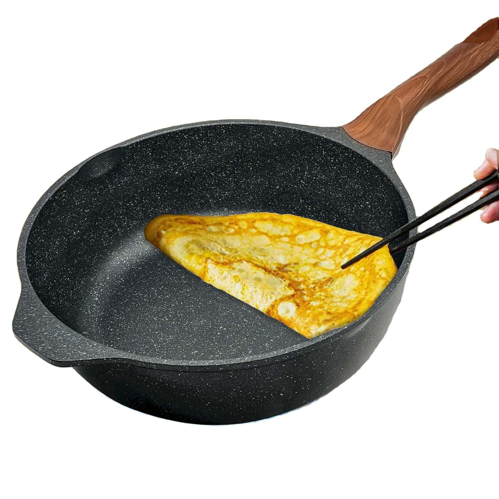 Frypan set 24cm 28cm ceramic non stick frying pan set for kitchen home cooking and outdoor camping