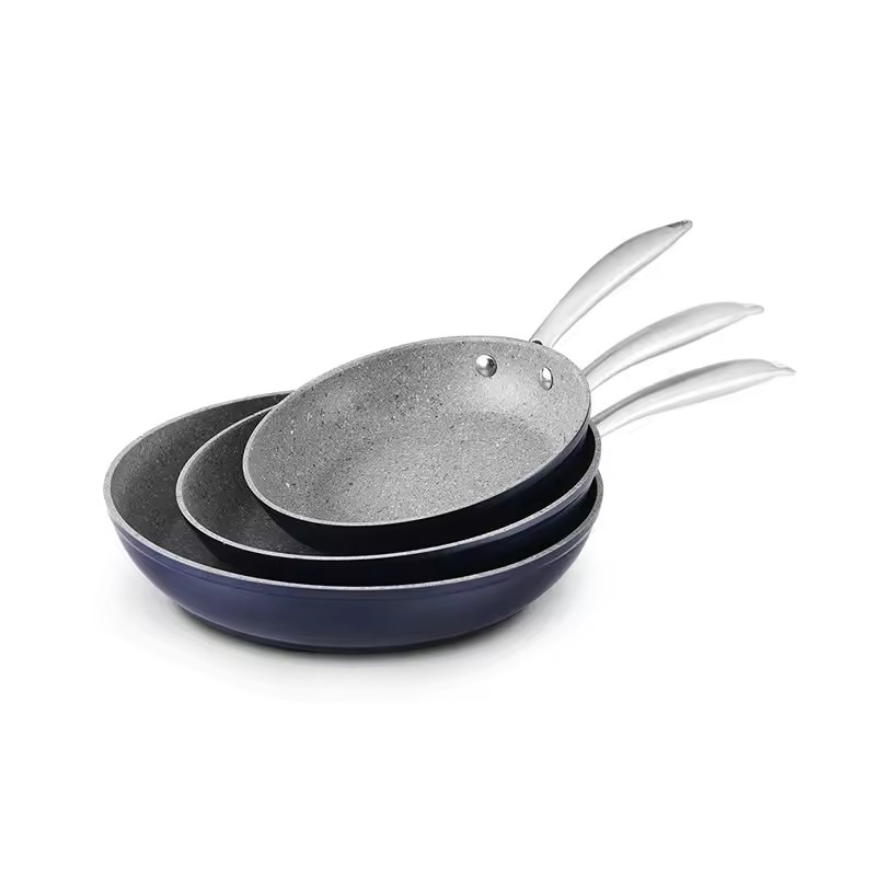 Frypan set 20cm 24cm 28cm ceramic non stick frying pan 3pcs sets for kitchen home cooking and outdoor camping