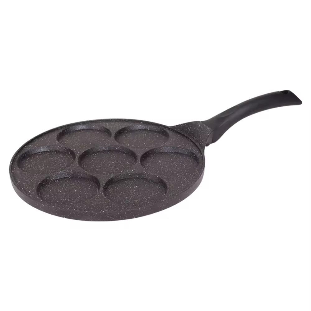 Mini Electric Heart Shaped Divided Cast Iron Aluminium Lid Frying Pan