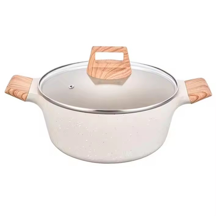 Cast Iron 26m 28cm 30cm Cooking Nonstick Aluminum Casserole Stockpot