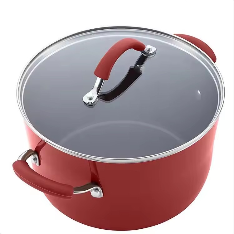 Aluminum non-stick kitchen ware pot and pan set