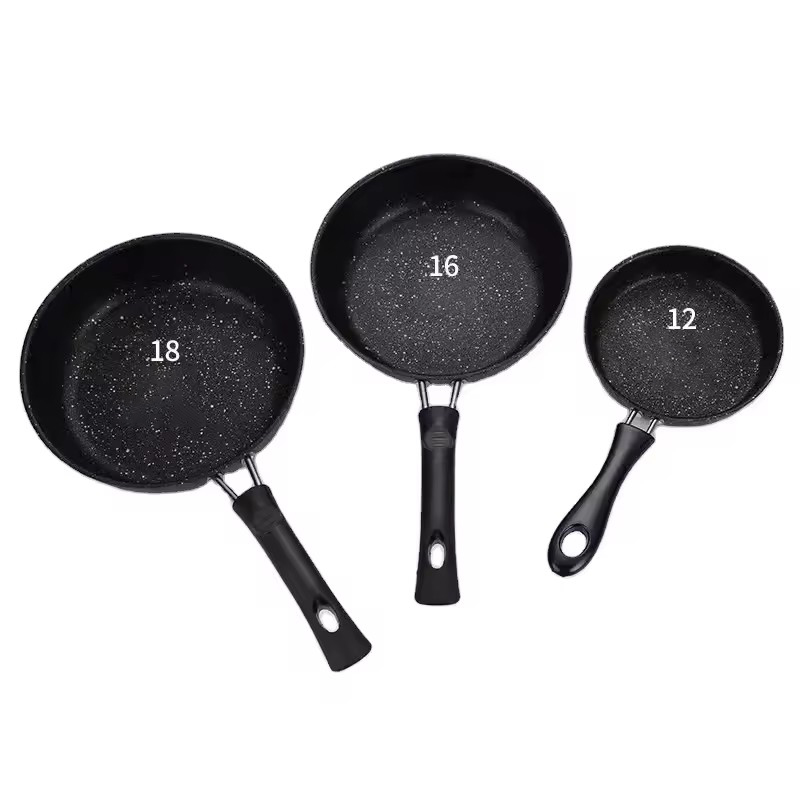 Eco customized logo dishwasher safe nonstick aluminum cookware frying pan sets