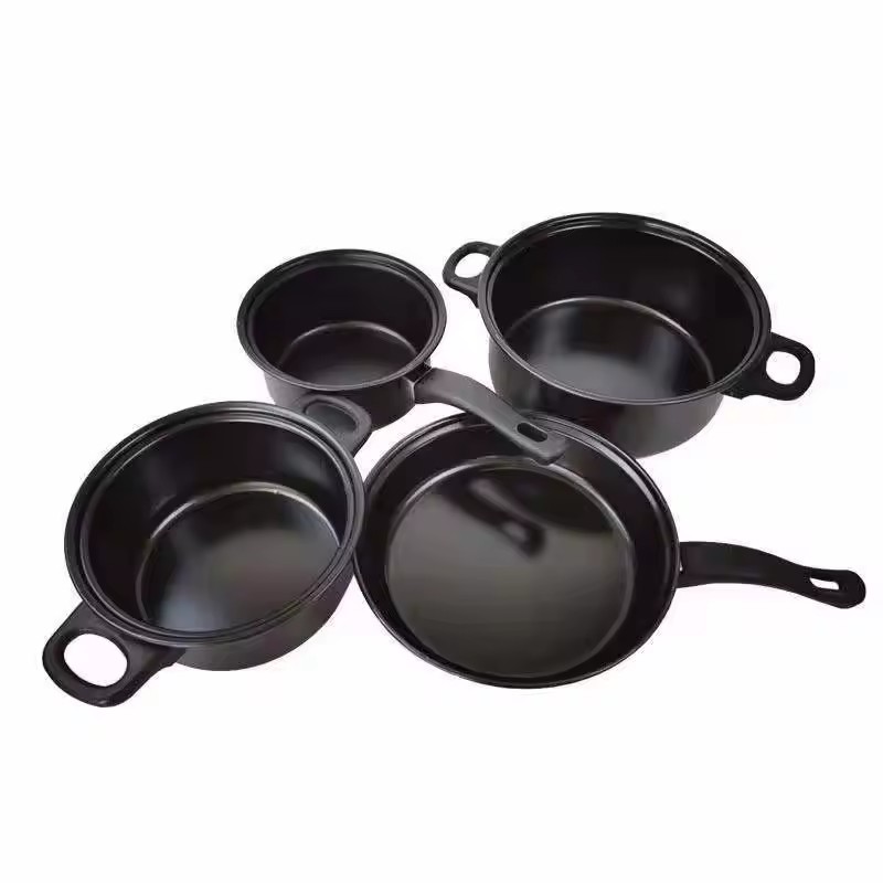 Kitchen dishwasher safe Aluminum Cooking Pots And Nonstick Pans Cookware Sets with Glass Lid