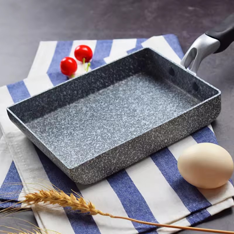 Japanese style mai rice stone frying pan non-stick pan small square omelet pan