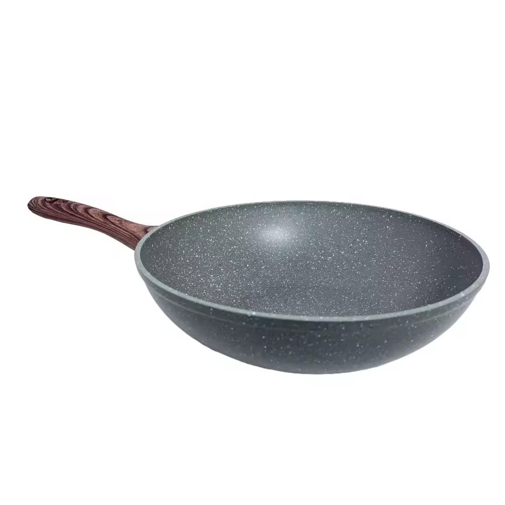 LEER Top Sale Kitchenware Non-stick Wok Pan General Use For Gas And Induction Cooker