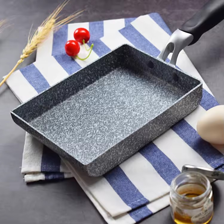 Japanese style mai rice stone frying pan non-stick pan small square omelet pan