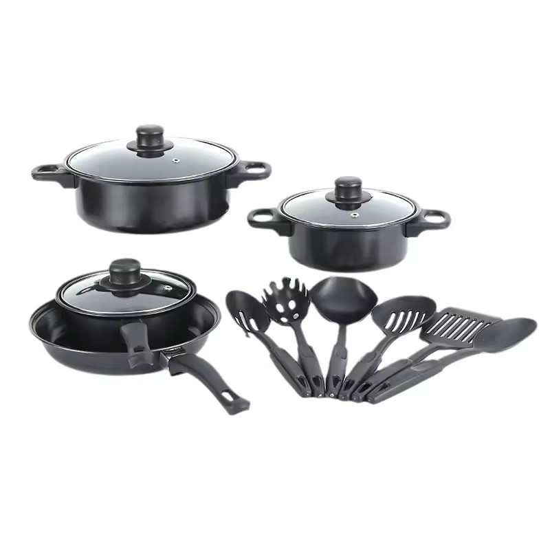 Cookware set household smokeless universal non stick kitchen soup pot kitchenware combination