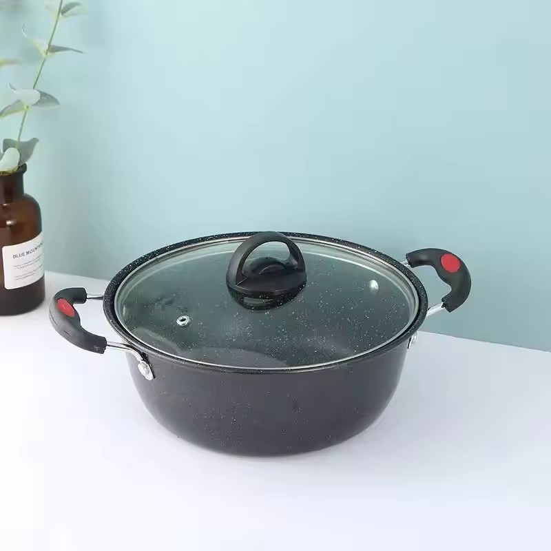 Non-stick pot three-piece set of pots pans activity gifts non-stick pot annual meeting set gifts