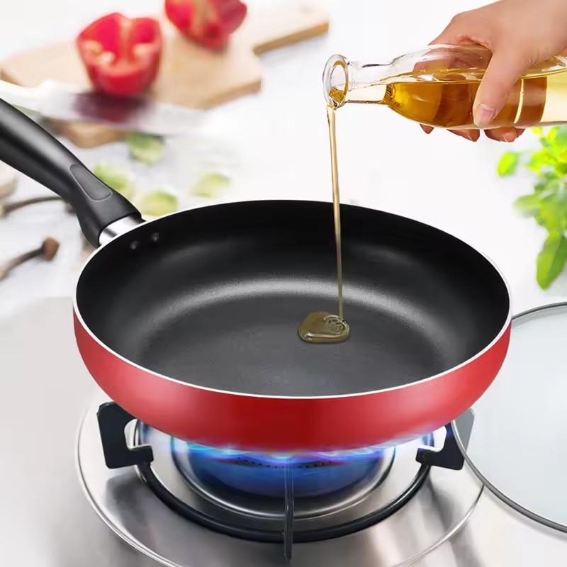 Household non-stick pan thickened small frying pan induction cooker and gas stove