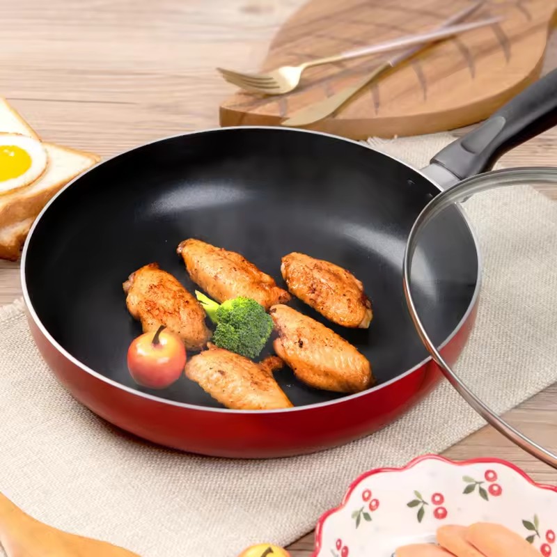 Household non-stick pan thickened small frying pan induction cooker and gas stove