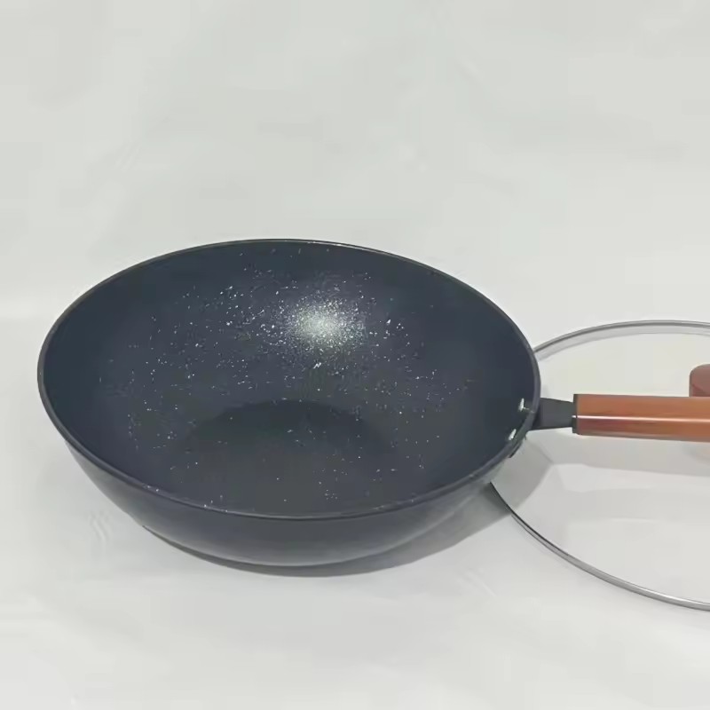 Honeycomb 32cm Household Uncoated Wok Non-stick Octagonal Wok