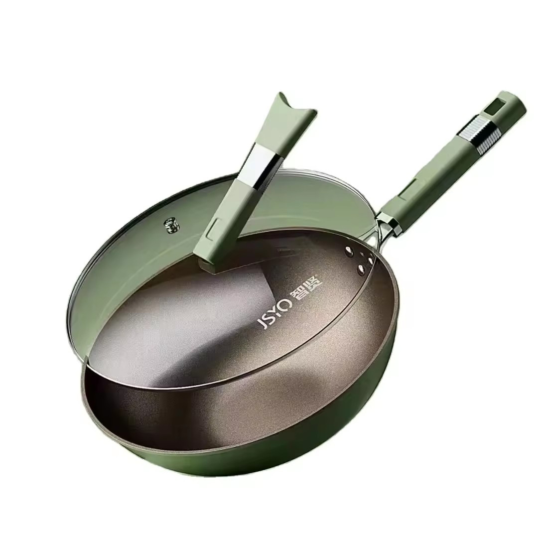 Titanium crystal non-stick wok shop activities anniversary holiday gift pot