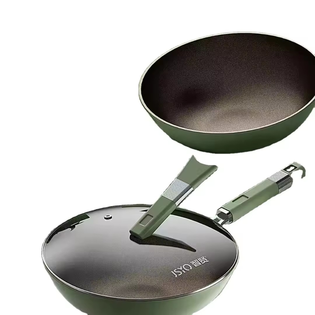 Titanium crystal non-stick wok shop activities anniversary holiday gift pot