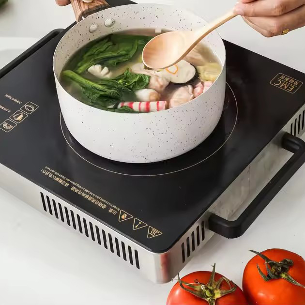 Cross border Japanese style stir fry pot household rice stone non stick snow flat milk pot dual-purpose instant noodle pot