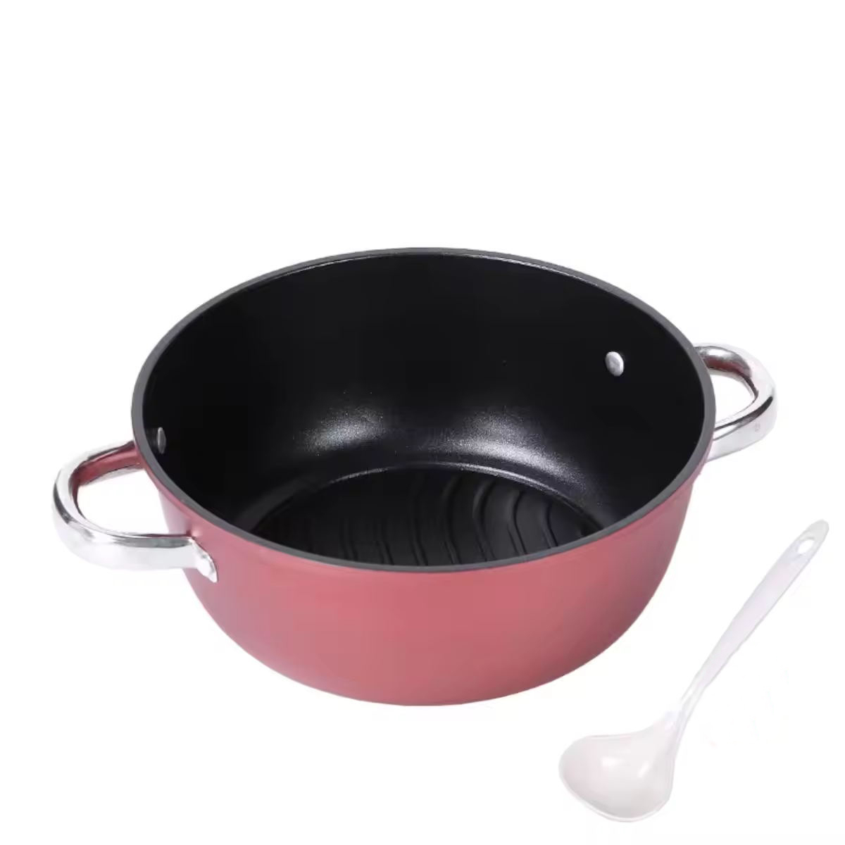 Custom Die-casting Aluminium Casserole Ceramic Coating Durable Stockpot with Lid