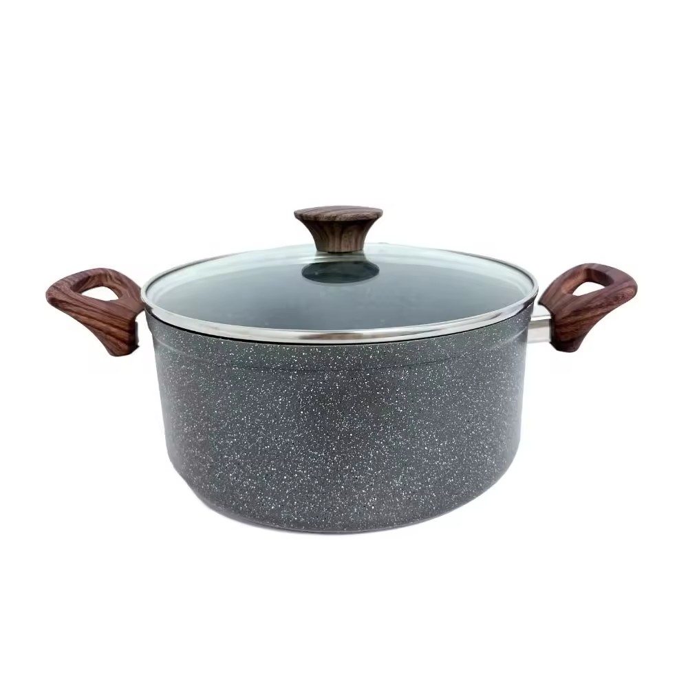 Aluminum Forged Marble Casserole Stone Non-stick Pot