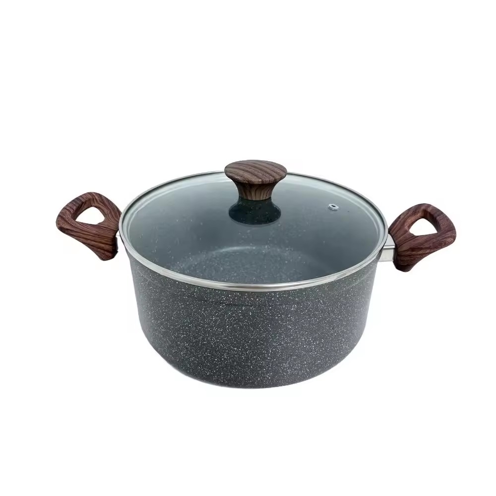 Popular Design Colored Cooking Pots Durable Aluminum Cooking Pot Casserole Cookware Sets Non Stick