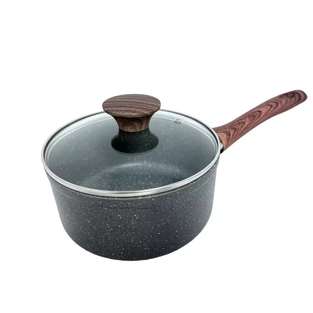 Aluminum Forged Marble Casserole Stone Non-stick Pot