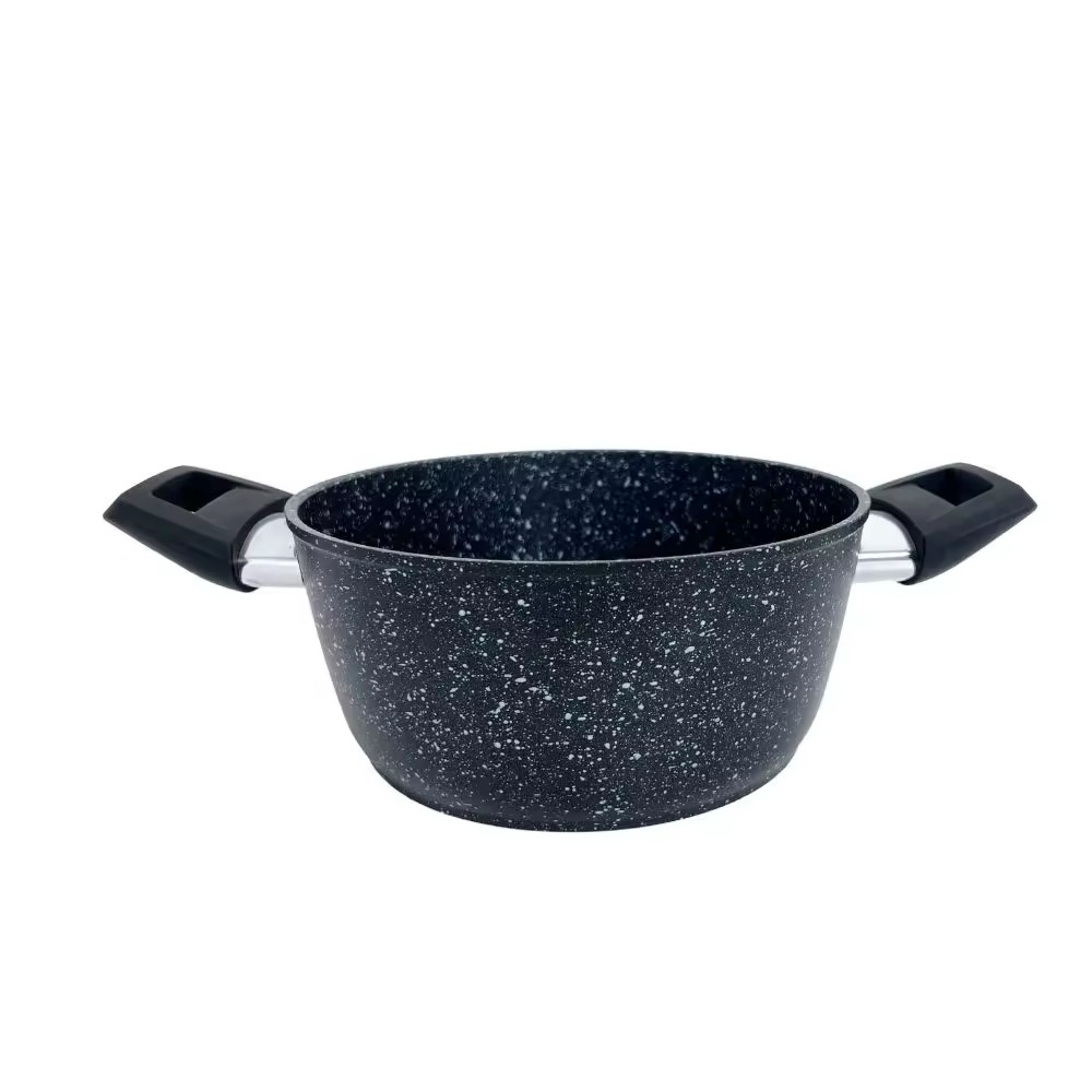 Maifan Stone Double-handled Non-stick Aluminum Pot With Thick Bottom