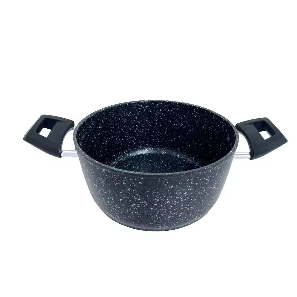 Granite Dot Coating Saucepan 3-6l Stock Pots With Glass Cover Fast Heat Soup Pot High Grade Cookware