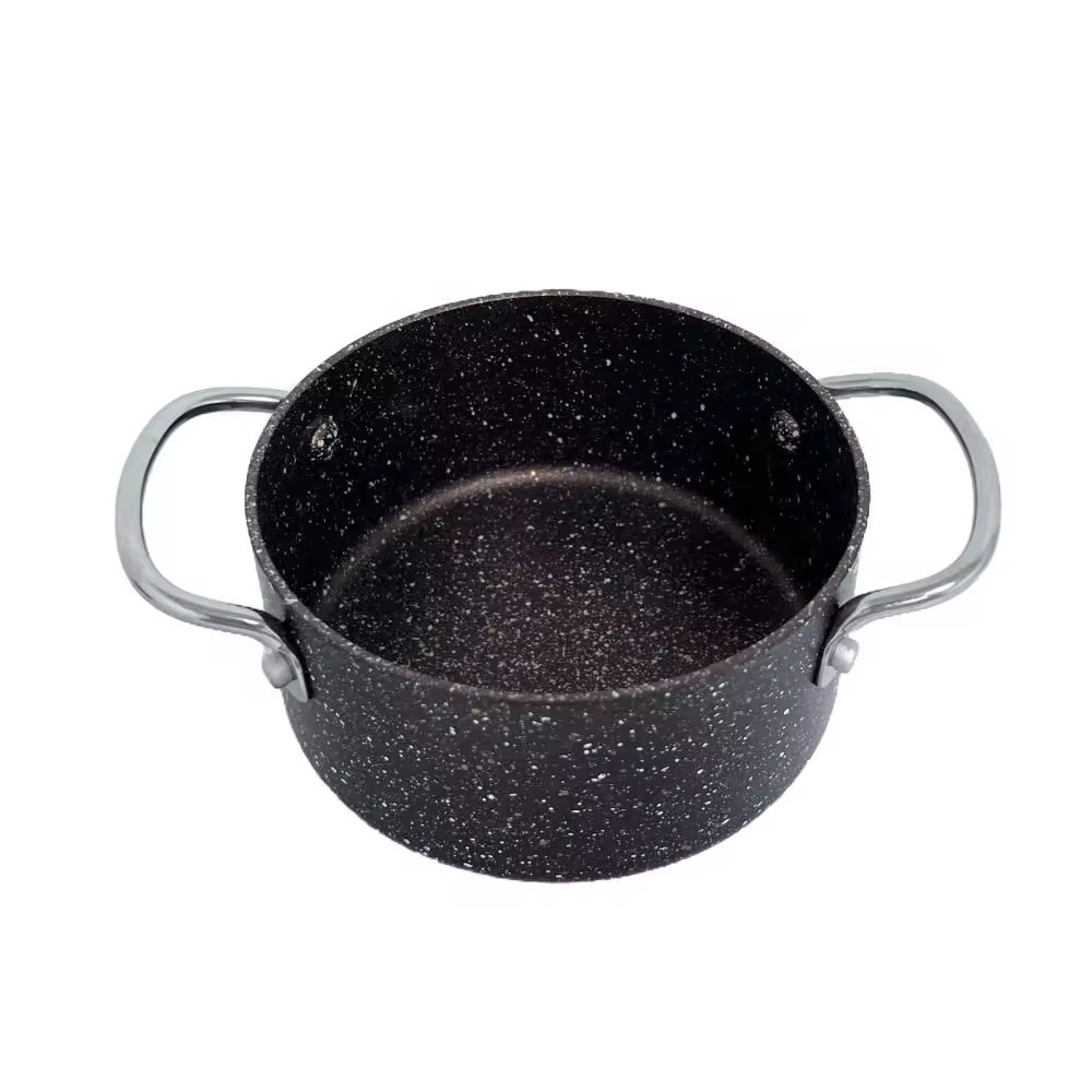 Multipurpose Small Soup Pots Cookware Set Aluminum Kitchen Milk Pan Non Stick Granite Coating Saucepan Without Lid