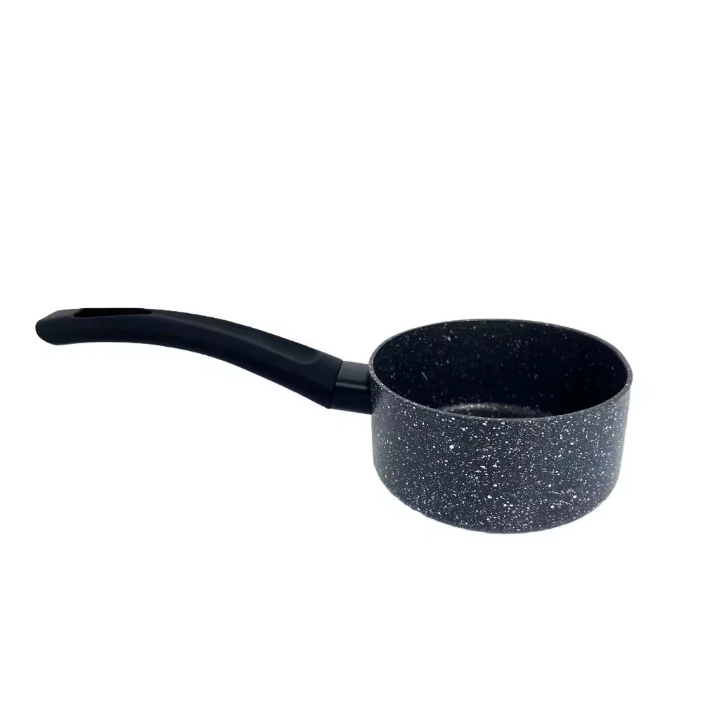 Cute Aluminum Milk Pot Nonstick Marble Coating Lovely Sauce Pan Flat Bottomed Milk Pan Mini Pot Without Lid